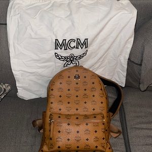Mcm original cognac Backpack Large